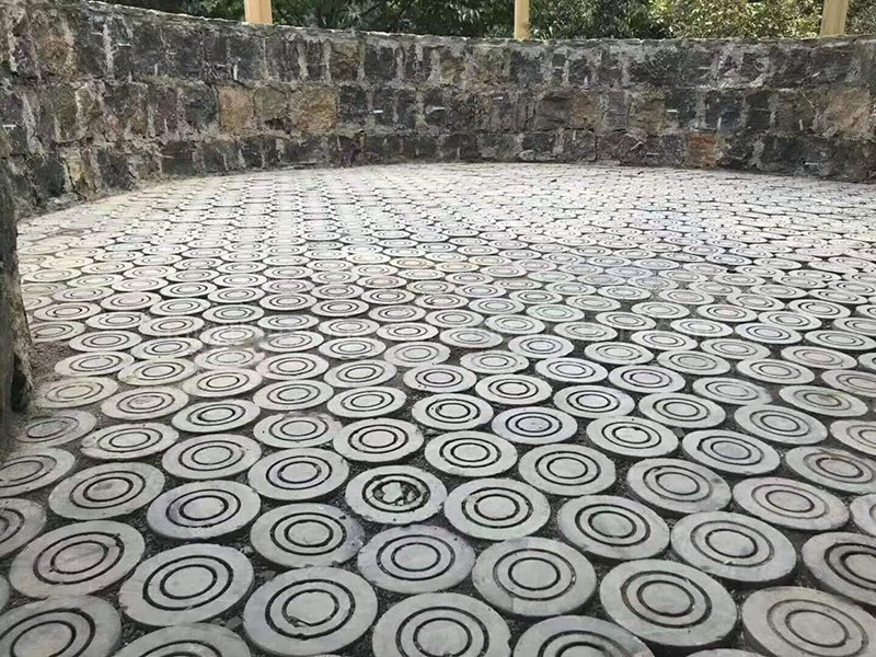 Natural Stone Tumbled Paving Stone Driveway Basalt Cobblestone