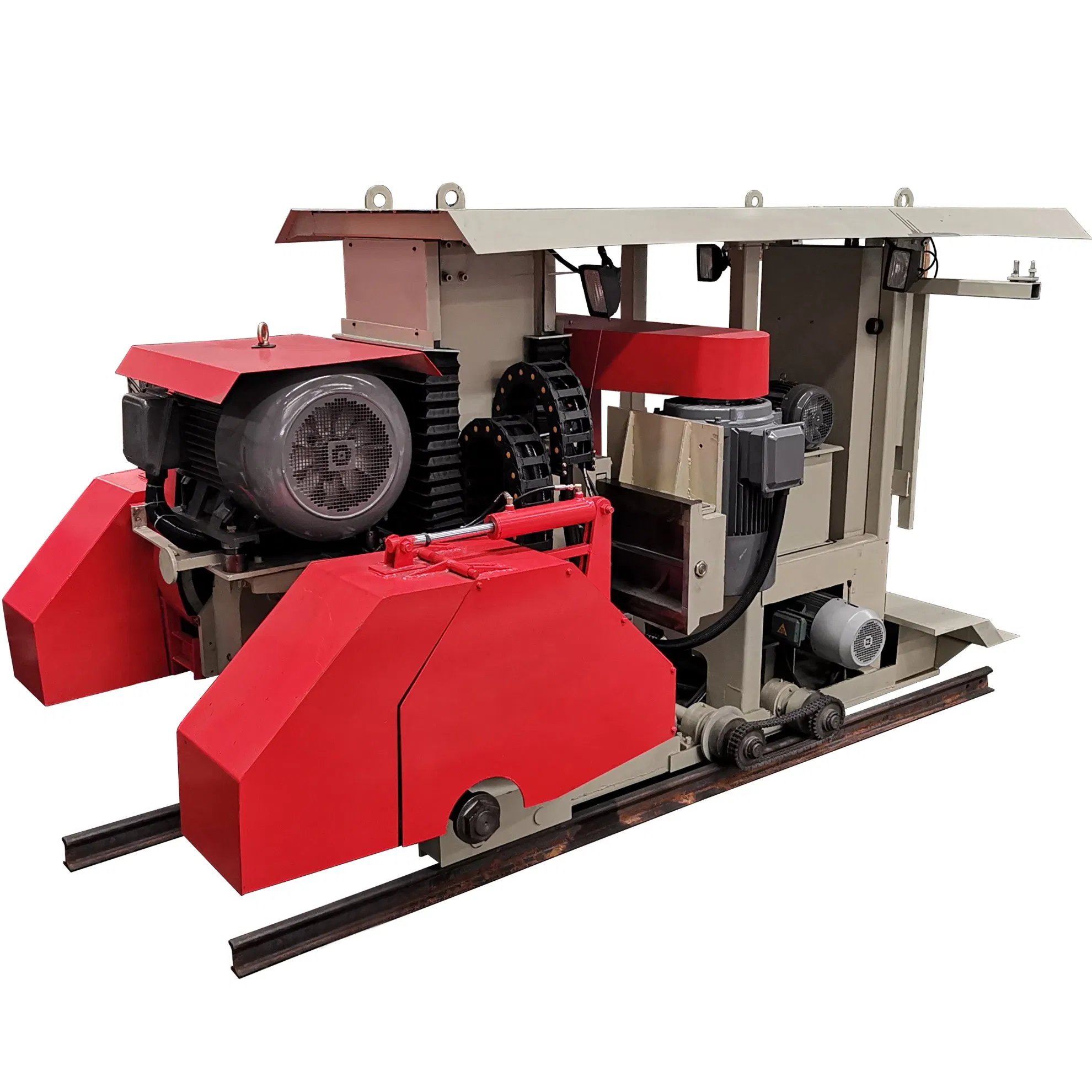 2026 Hkss-1400 Limestone Sandstone Horizontal and Vertical Multi-Blade Quarry Building Block Cutting Machine by Electric Power Generator on Rail Moving