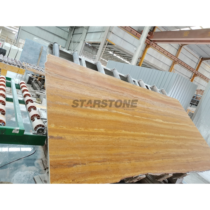 Natural Marble Stone Polished Honed Travertine Gold Marble Floor Tile Wall Tile