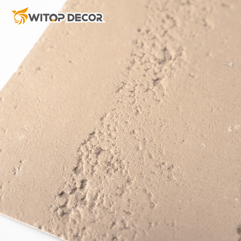 Slate Polished Split Big Slab Grey Beige Artificial Stone Flexible