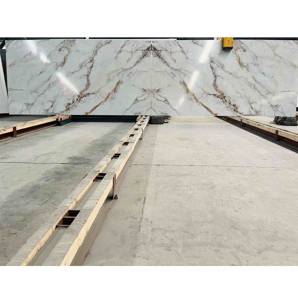 Factory Price Artificial Engineered Solid Surface 3D Ink Printed White/Black/Beige/Grey Calacatta Marble Quartz Quartzite Stone for Slabs, Countertop