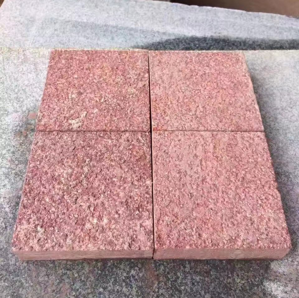 Natural Stone Beige/Black/Red/Grey/Granite Basalt 10X10 Cobblestone Cube Stone for Gardening/Landscaping/Parking/Driveway/Walkway Paving Kerbstone