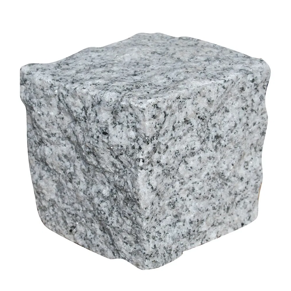 China Wholesale Cheap Natural Split Tumbledg603 Light Grey Granite Cobblestone Driveway Pavers Price