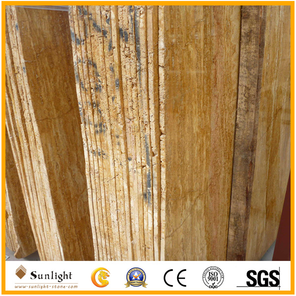 Imported Polished Light Beige Travertine for Slabs, Tiles, Culture Stone Wall