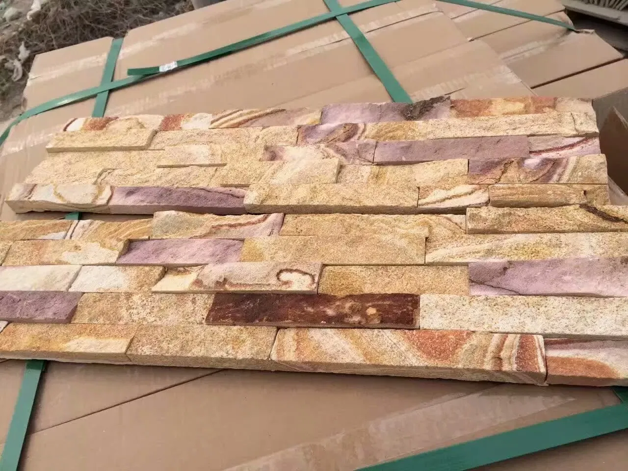Colored Sandstone Exterior Wall Cladding Panel