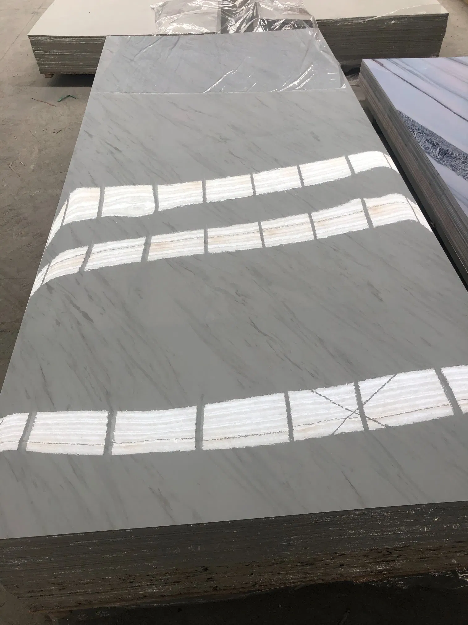 Alternative Laminas De PVC Tipo Marmol PVC Marmol Decorativo Carbon Slate Marble Wall Panel Board PVC UV Marble Sheet