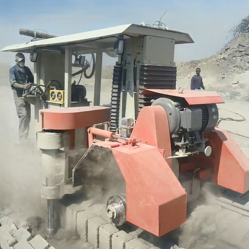2026 Hkss-1400 Limestone Sandstone Horizontal and Vertical Multi-Blade Quarry Building Block Cutting Machine by Electric Power on Rail Moving in Kenya