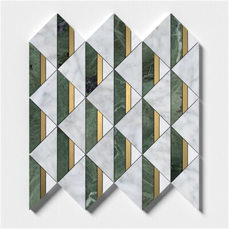 Modern Design Green Marble Mosaic Marble Tile for Bathroom Wall Tile