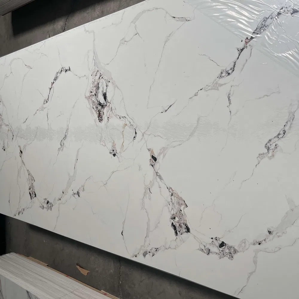 High Quality Faux Stone Veneer UV WPC Board Interior Decoration Material Wooden PVC Marble Laminate Sheet Interior Carbon Crystal 3D Wall Panel for Bathroom