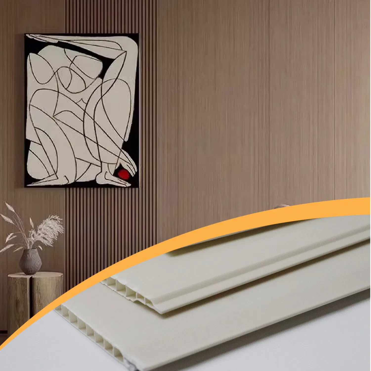 PVC Stone Sandstone Effect Wall Panels for Museum Exhibition Design Authentic Texture