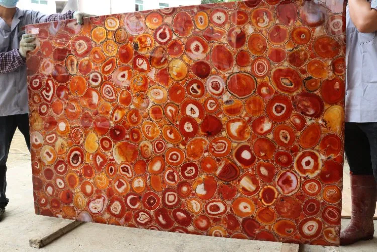 Translucent Red Agate Slab 2