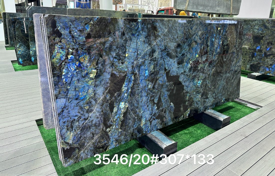 Lemurian Blue, Labradorite Blue Granite Slabs for Kitchen and Countertop, Table