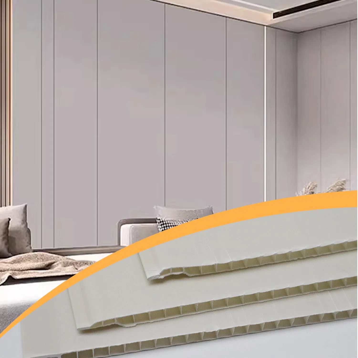 PVC Stone Sandstone Effect Wall Panels for Museum Exhibition Design Authentic Texture