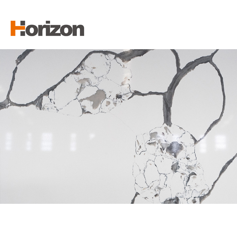 Best Selling Horizon Engineered Stone Calacatta Quartz White Marble Slabs for Worktops