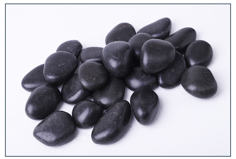 Best Choice Black Natural Polished River Rock Landscaping High Quality Natural Cobble Stone Black Beach River Pebble Rock