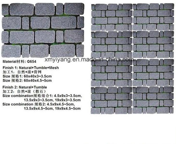 G654/G603/G684/G682/Grey/Black/Red/Yellow Granite/Basalt/Block/Cobble/Cube/Flag/Kerb/Paving Kerbstone for Landscaping/Garden/Outdoors