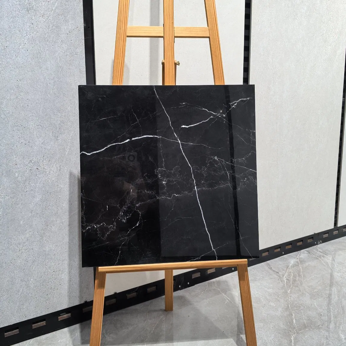 Black Marble Design Full Polished Glazed Porcelain Tiles 600*600 Flooring Wall Tile for Bedroom and Kitchen Hot-Selling OEM