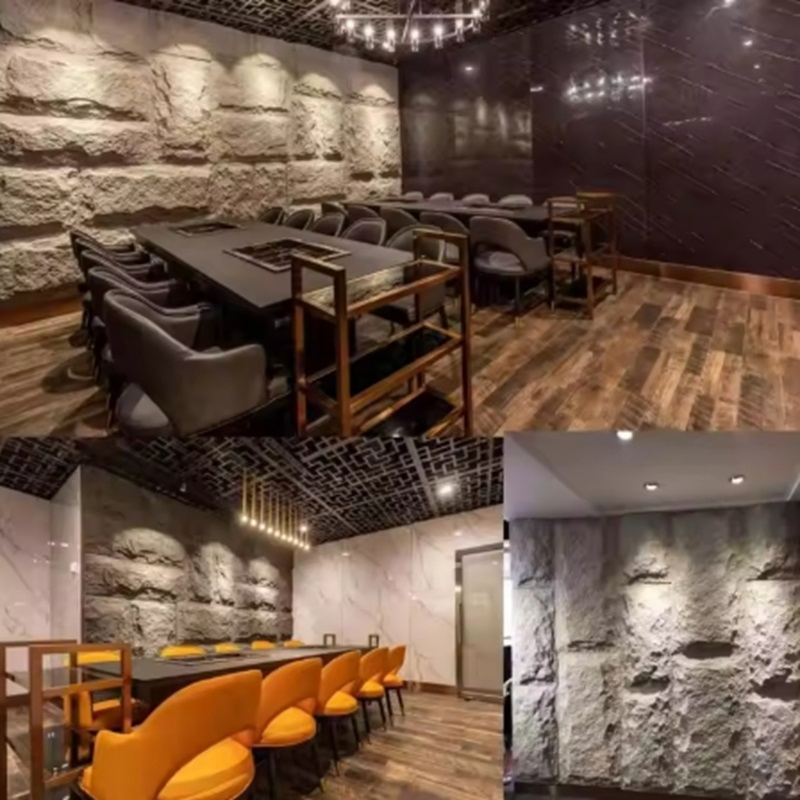 Decorative PU Faux Stone Panels Flexible Artificial Veneer PU Stone Wall Panel