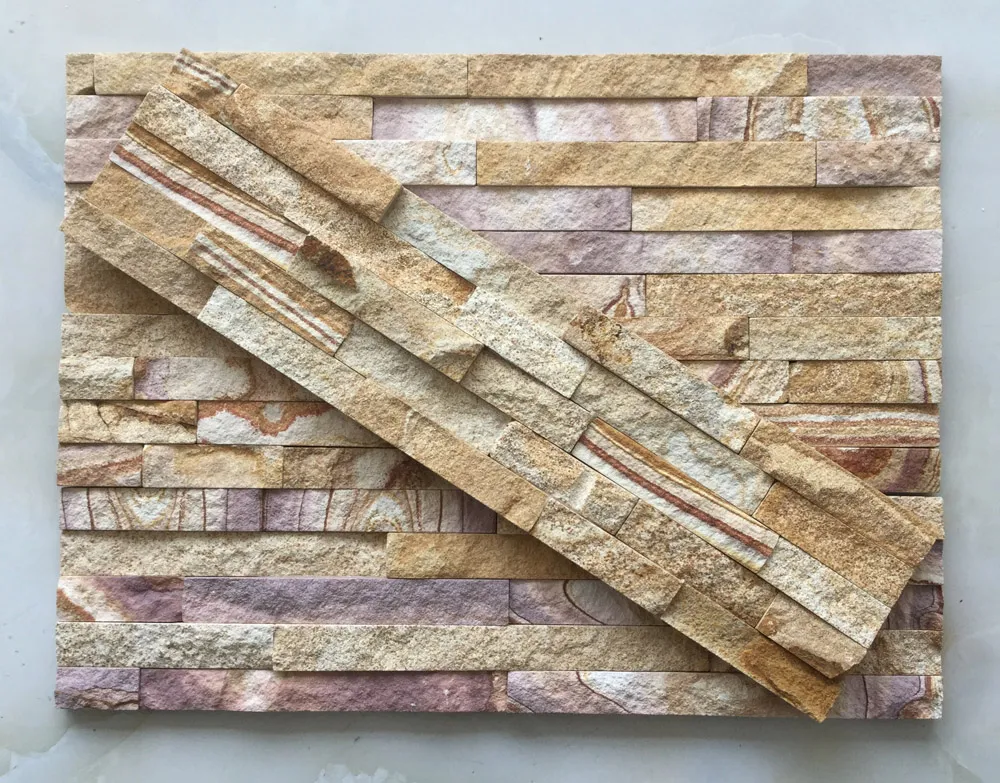 Yellow Wood Grain Sandstone Panel