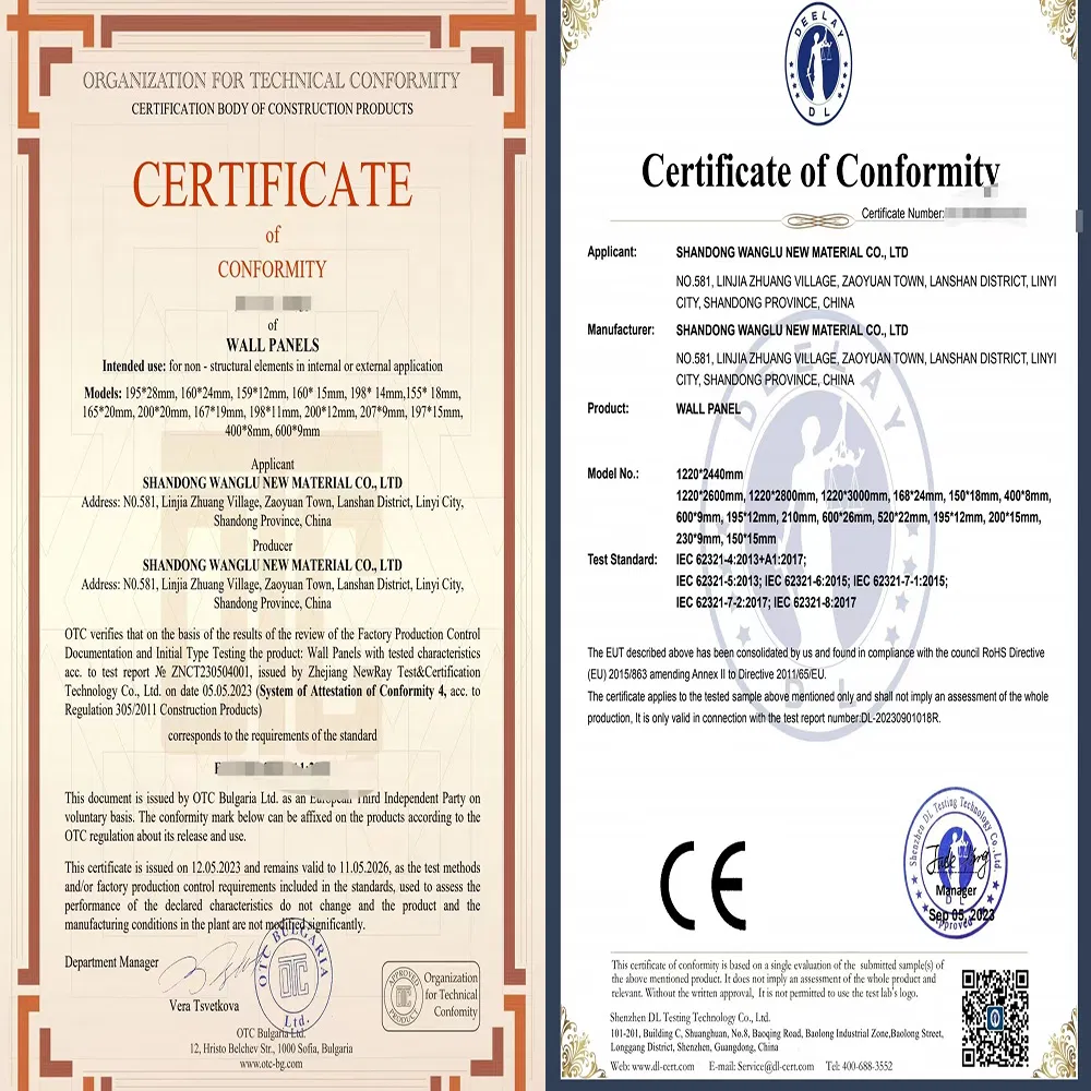 Certifications