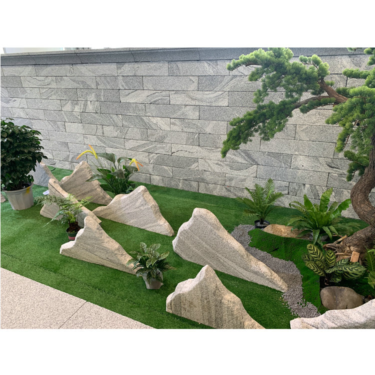 Natural Stone Wall Cladding Ocean Blue Grey Exterior Wall Tile Granite Retaining Wall Blocks