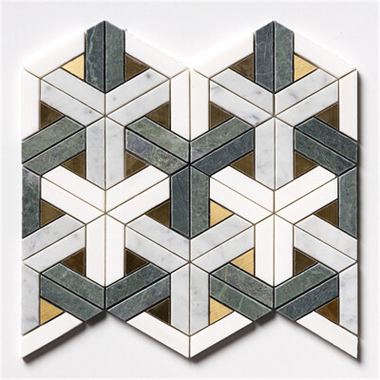 Modern Design Green Marble Mosaic Marble Tile for Bathroom Wall Tile