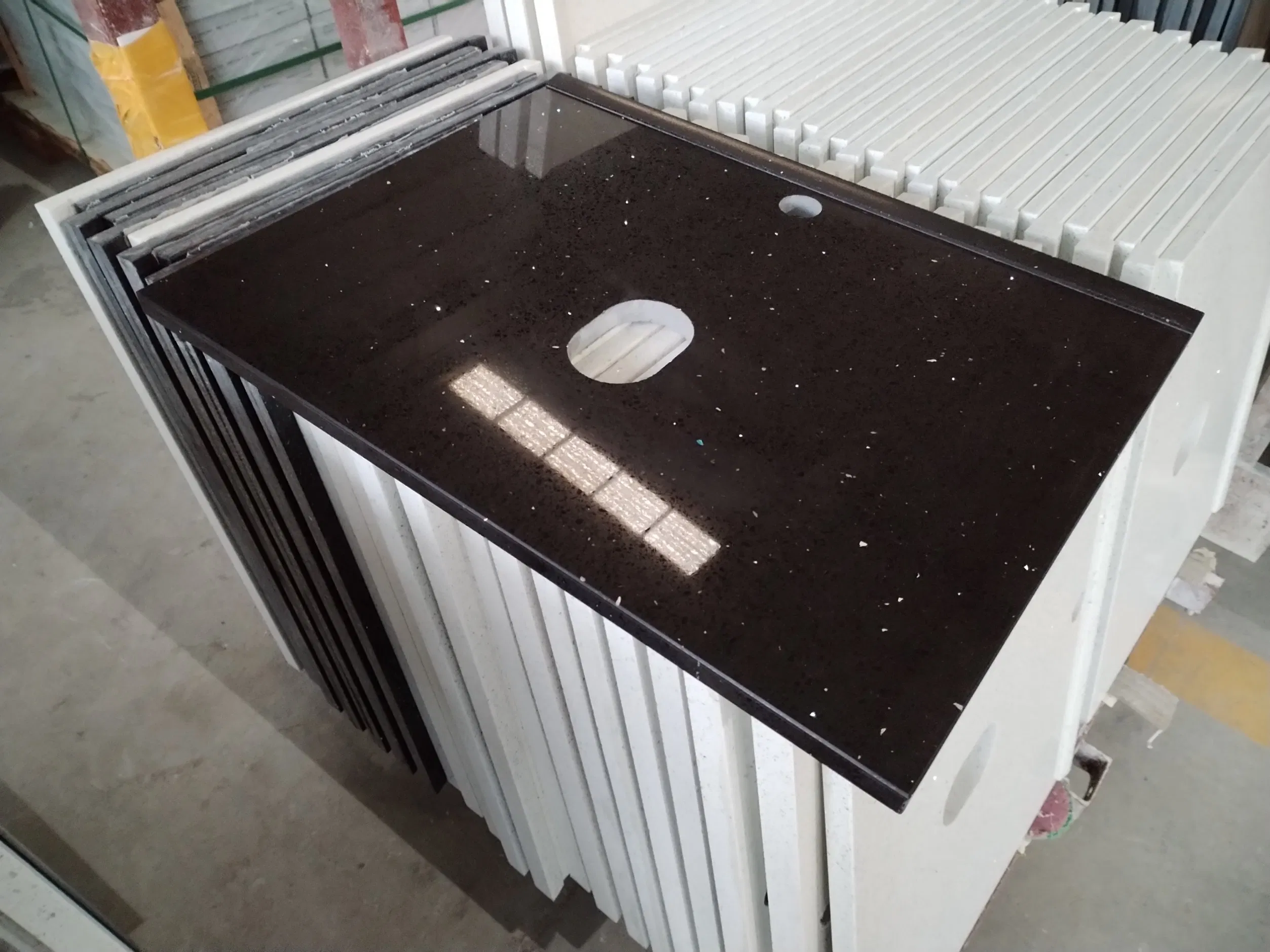 Zero Silica Quartz Engineered Stone for Safe, High-Quality Kitchen Benchtops &amp; Interior Designs Solid Surface Countertops &amp; Vanity Top