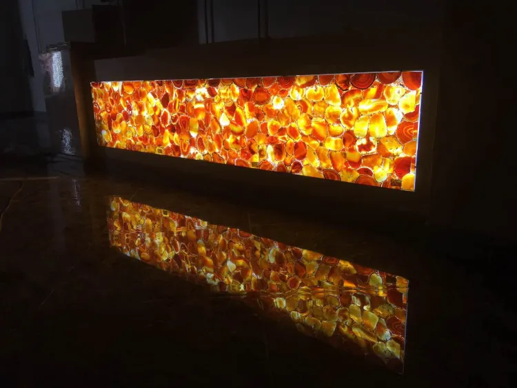 Translucent Red Agate Slab 1