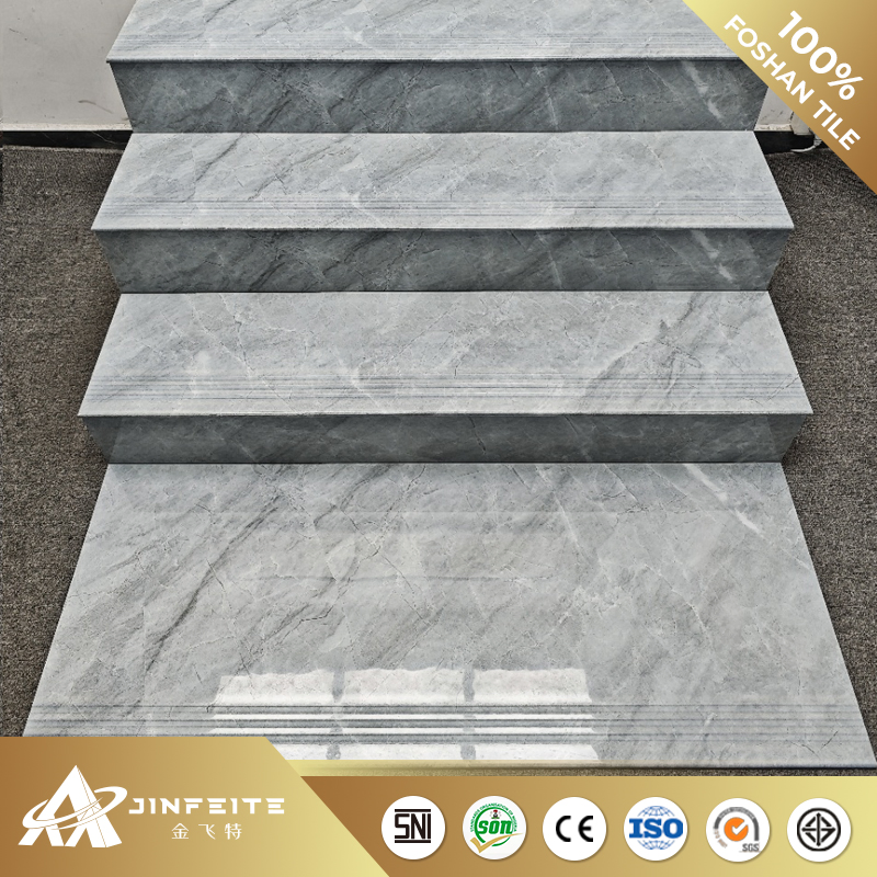 10mm Thick Glossy Marble Stair Tile 120*470mm Full Polished Wholesale Price