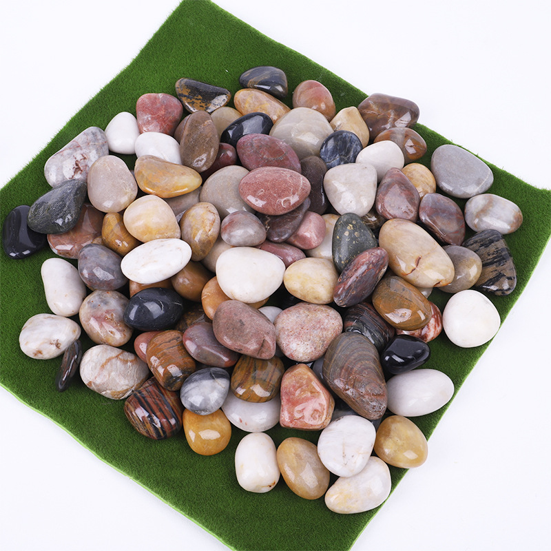 Factory Wholesale Mixed-Color High-Polished Pebble Stones, Cobblestones, Good Price Landscape Stone