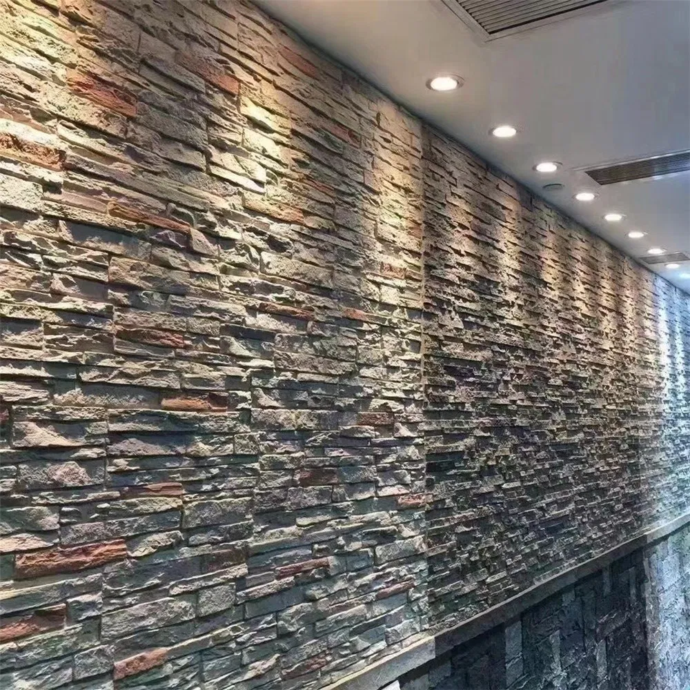 Waterproof and Fireproof PU Stone Wall and Rock Panel Artificial Granite Veneer for Countertops Natural Stone Material