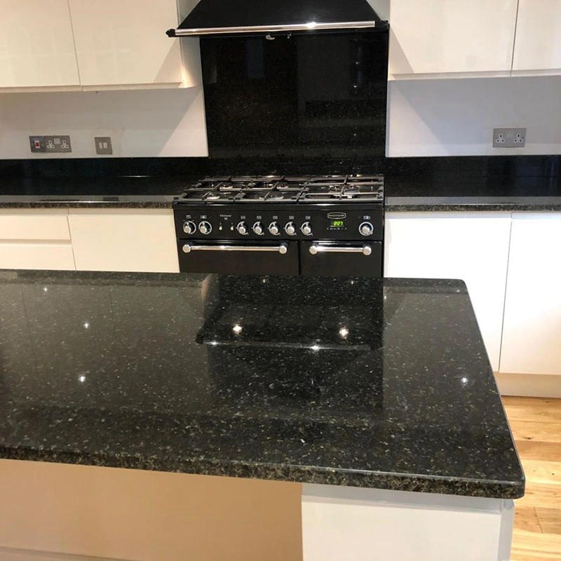 Popular Black Pearl Granite for Leathered/Honed/Polished Kitchen/Worktop/Vanity/Countertop Cut-to-Size Slab/Tile/Floor/Wall Factory Wholesale
