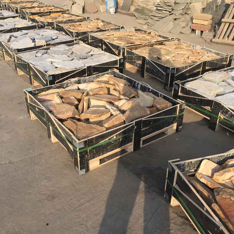 SMC-Fs316 China Yellow Sandstone Random Loose Stone Panel