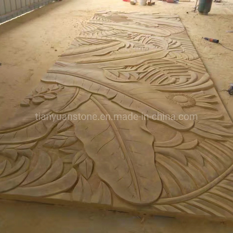 Building Material Sandstone Carving Panel for Wall Decoration