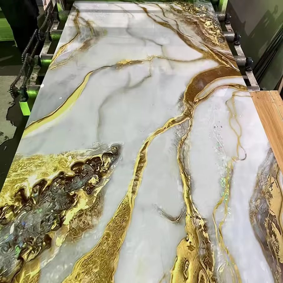 Construction Decoration Wood Carbon Slate Marble Board Wall Panel PVC/UV Paneling Sheet