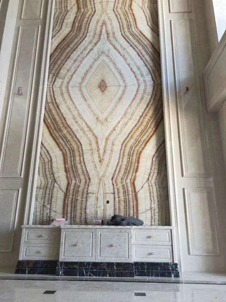 Factory Yellow Onyx Marble Jade Stone for Wall Cladding Tiles Decoration Panel Stone