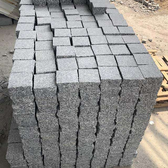G623 Grey Granite Pavers Paving Stone Sett Block for Pavement Driveway Decoration