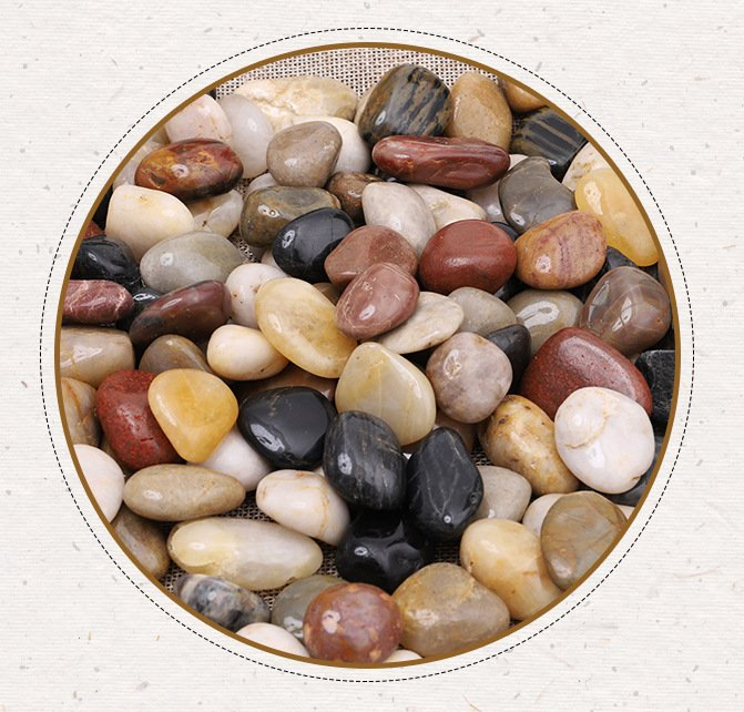 Factory Wholesale Mixed-Color High-Polished Pebble Stones, Cobblestones, Good Price Landscape Stone