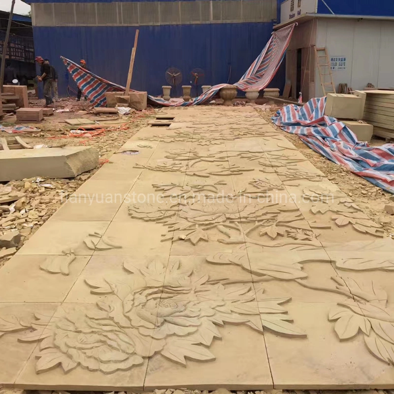 Building Material Sandstone Carving Panel for Wall Decoration
