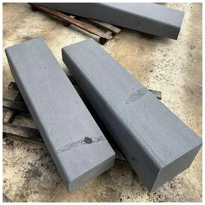 Tumbled Hainan Black Basalt Landscape Curbstone