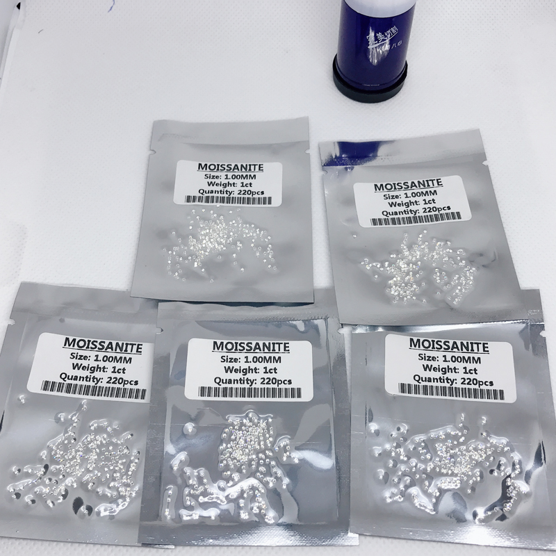 Wholesale Price 0.8-3.0mm Round Brilliant Cut Vvs1 White D Color Synthetic Loose Small Size Moissanite Diamond Stones