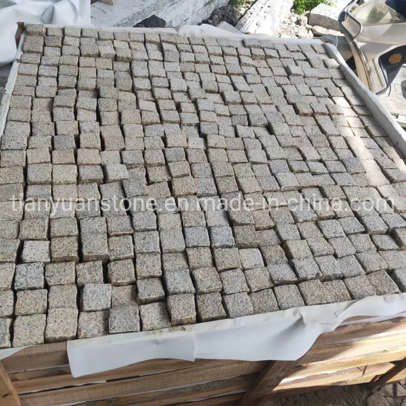 G682 Sunset Gold Granite Cobblestone/Paving Stone/ Concrete Pavers for Driveway/Patio/Garden/Pathway
