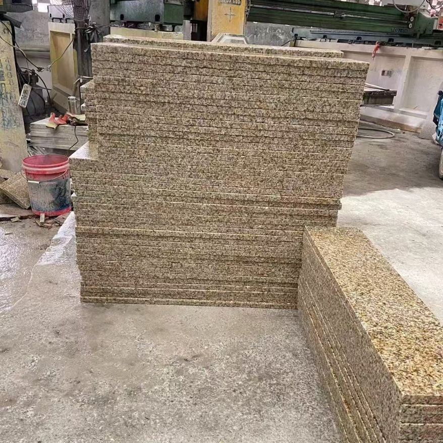 China Natural Stone Cheap Granite Tile for Flooring Tile Slab Tile Yellow Rust Stone