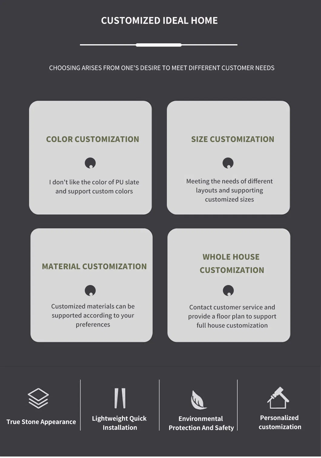 PU Wall Board Block Component
