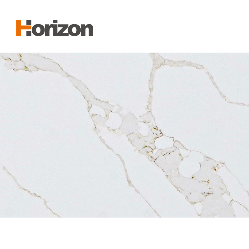 Artificial Stone Polished Surface Calacatta White Quartz Stone for Kitchen/Vanity Cpuntertop with SGS/CE