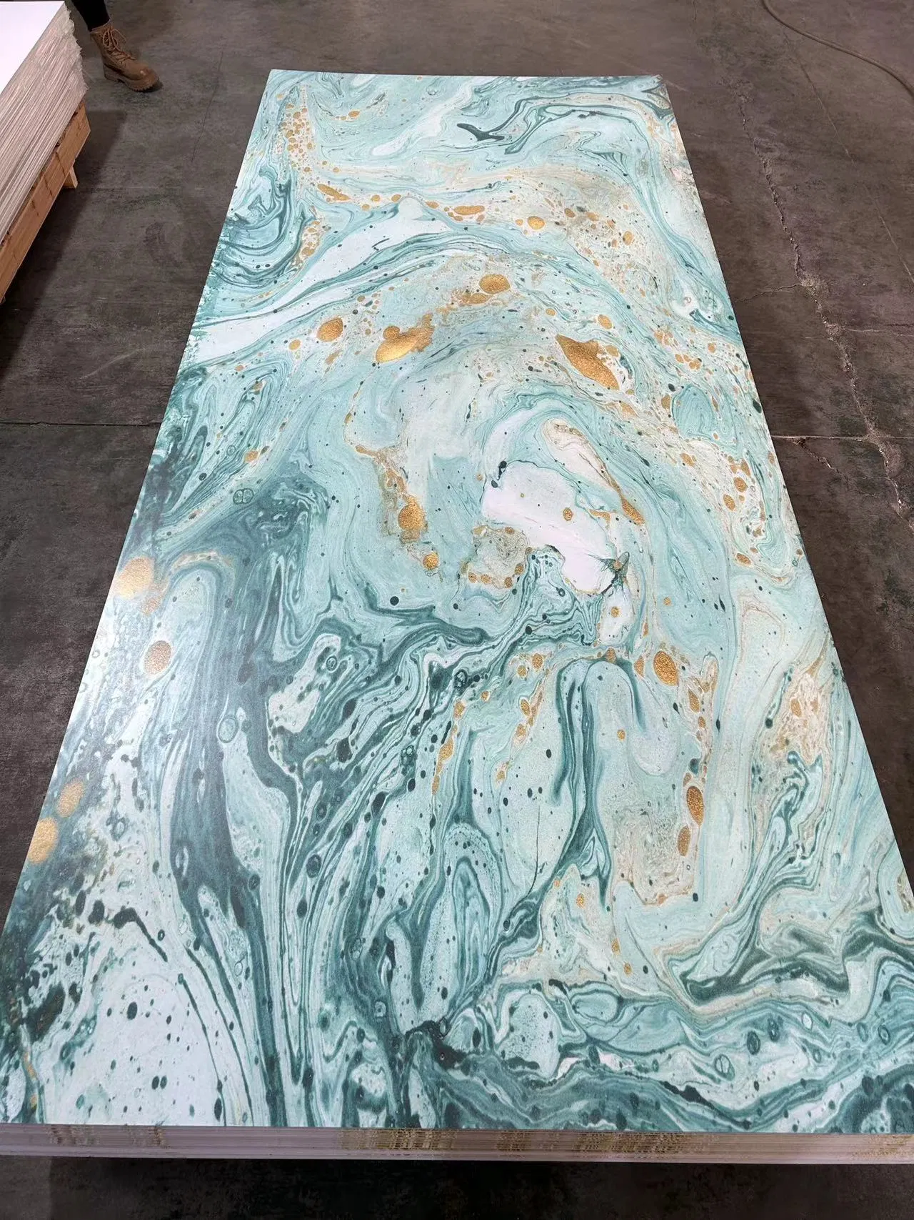 3D Marble Design PVC Plastic Materials UV Marble Slate Carbon Rock Wall Panel / Board / Sheet