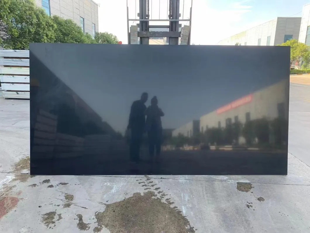 Pure Black Quartz Slab