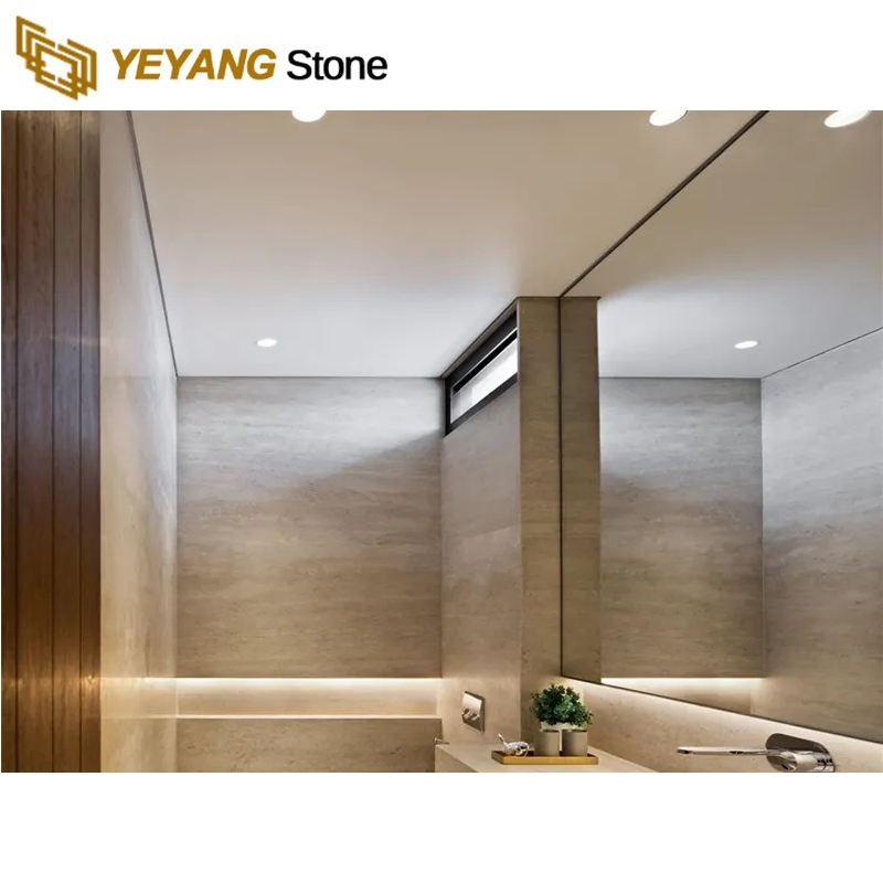 Beige Roman Travertine for Bathroom/Countertop/Vanity/Wall/Floor Vein Cut Travertine Marble Tiles Supplier