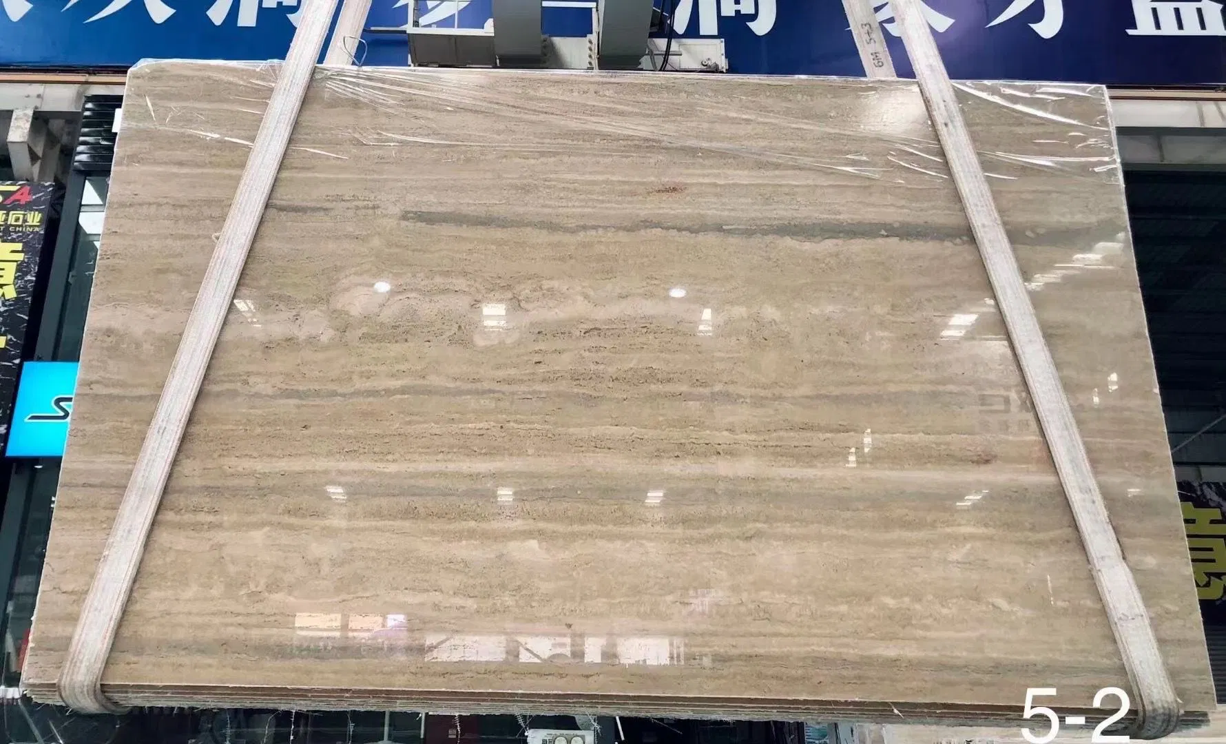 Wholesale Marble Stone Italy Silver Grey Travertine Pavers Honed Marble Slab Travertine Outdoor Floor Tile for Projects