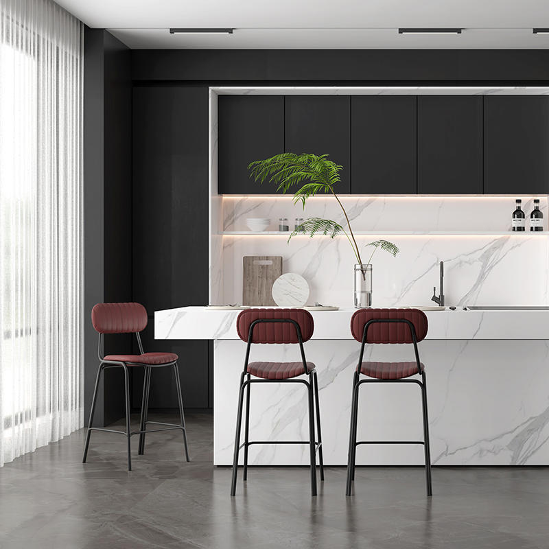 Polished 1600X3200mm Calacatta White Sintered Stone Slab for Background Wall and Kitchen Countertop